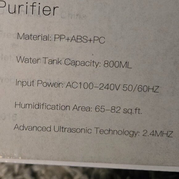 💨 NEW Adirigo Ultrasonic Air Humidifying Purifier (JS01Y) - Picture 3 of 5